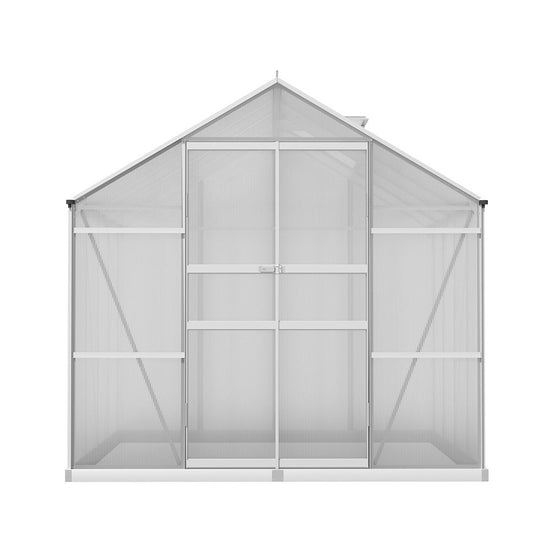 NNEDSZ Greenfingers Aluminium Greenhouse Green House Polycarbonate Garden Shed 2.4x2.5M-3