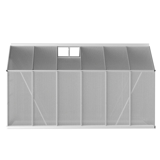 NNEDSZ Greenfingers Greenhouse 3x2.5x2.26M Double Doors Aluminium Green House Garden Shed-2