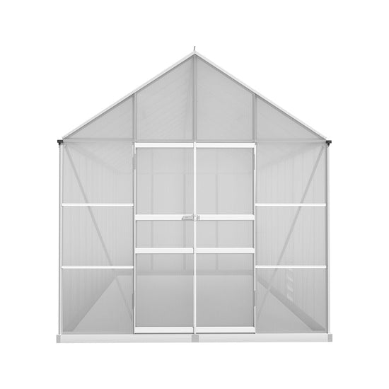 NNEDSZ Greenfingers Greenhouse Aluminium Large Green House Garden Shed 6X2.4M-3