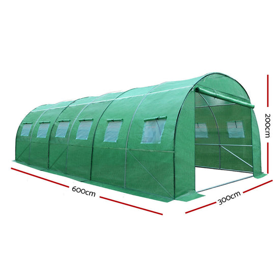 NNEDSZ Greenfingers Greenhouse 6MX3M Garden Shed Green House Storage Tunnel Plant Grow-1