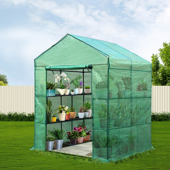 NNEDSZ Greenfingers Greenhouse Green House Tunnel 2MX1.55M Garden Shed Storage Plant-3