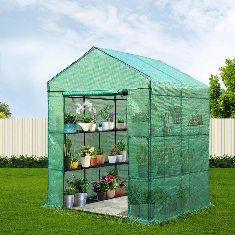 NNEDSZ Greenfingers Greenhouse Green House Tunnel 2MX1.55M Garden Shed Storage Plant-3
