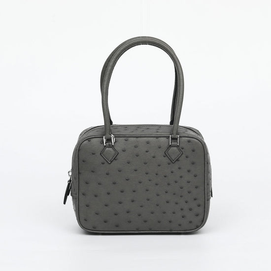 Womens Genuine Ostrich Skin Leathe Top Handle Bag-7