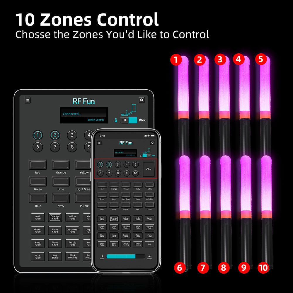 1 LED Light Sticks with APP Control (200 PCS + 1 APP Transmitter)-4