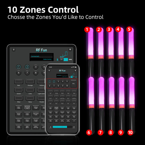 1 LED Light Sticks with APP Control (200 PCS + 1 APP Transmitter)-4