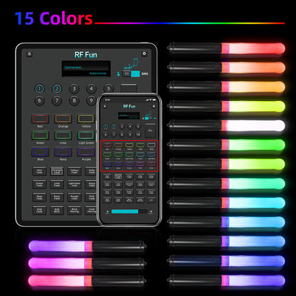 1 LED Light Sticks with APP Control (200 PCS + 1 APP Transmitter)-1