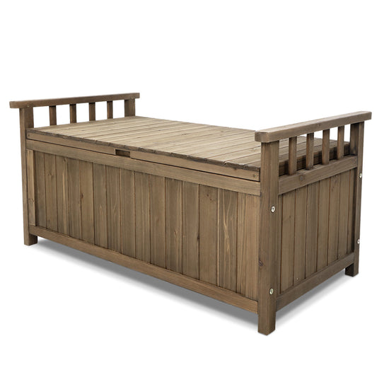 NNEDSZ Outdoor Storage Box Wooden Garden Bench Chest Toy Tool Sheds Furniture-0