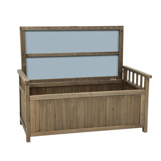 NNEDSZ Outdoor Storage Box Wooden Garden Bench Chest Toy Tool Sheds Furniture-2