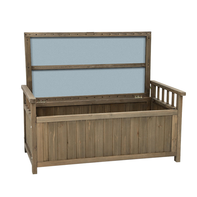 NNEDSZ Outdoor Storage Box Wooden Garden Bench Chest Toy Tool Sheds Furniture-2