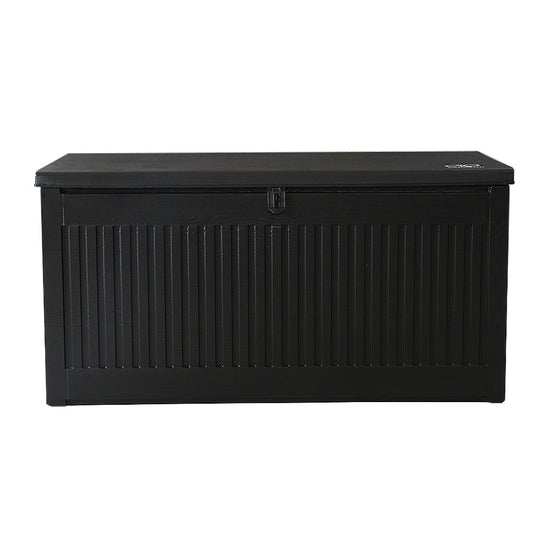 NNEDSZ Outdoor Storage Box Container Garden Toy Indoor Tool Chest Sheds 270L Black-2