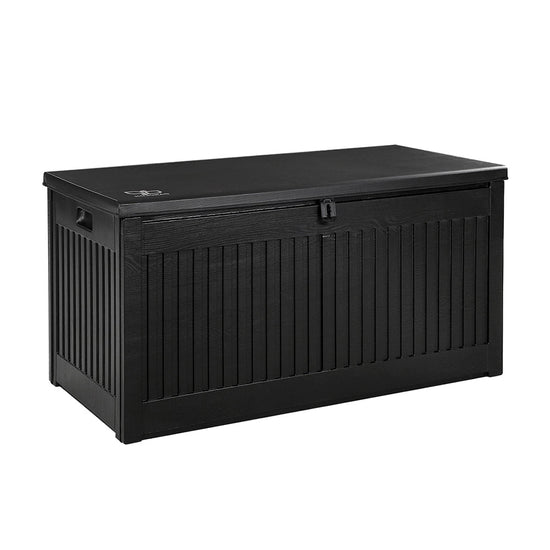 NNEDSZ Outdoor Storage Box Container Garden Toy Indoor Tool Chest Sheds 270L Black-3