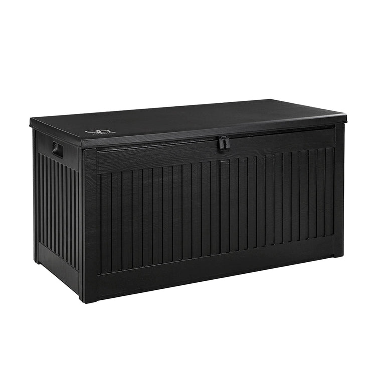 NNEDSZ Outdoor Storage Box Container Garden Toy Indoor Tool Chest Sheds 270L Black-3