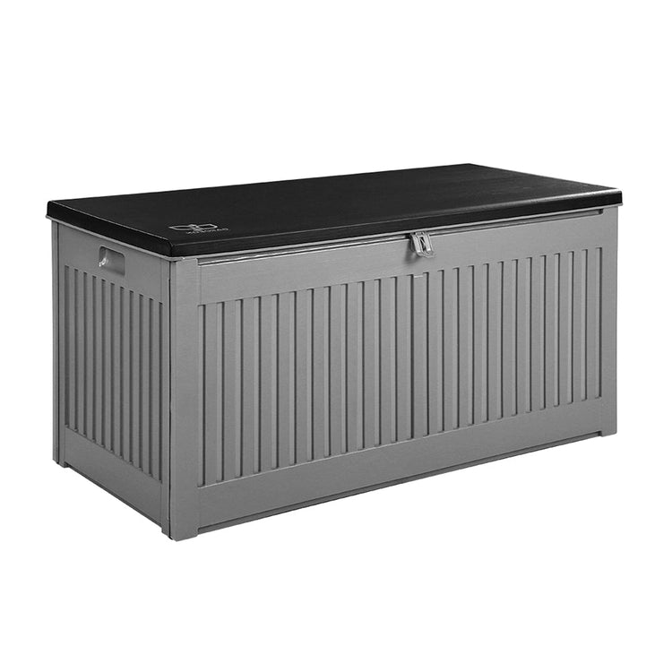 NNEDSZ Outdoor Storage Box Container Garden Toy Indoor Tool Chest Sheds 270L Dark Grey-3