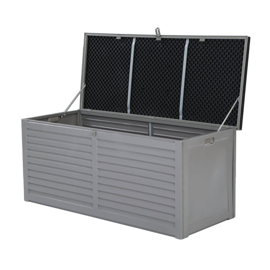NNEDSZ Outdoor Storage Box 490L Bench Seat Indoor Garden Toy Tool Sheds Chest-0