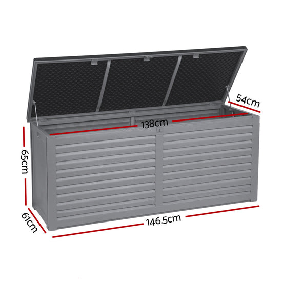 NNEDSZ Outdoor Storage Box 490L Bench Seat Indoor Garden Toy Tool Sheds Chest-1