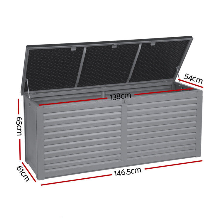 NNEDSZ Outdoor Storage Box 490L Bench Seat Indoor Garden Toy Tool Sheds Chest-1