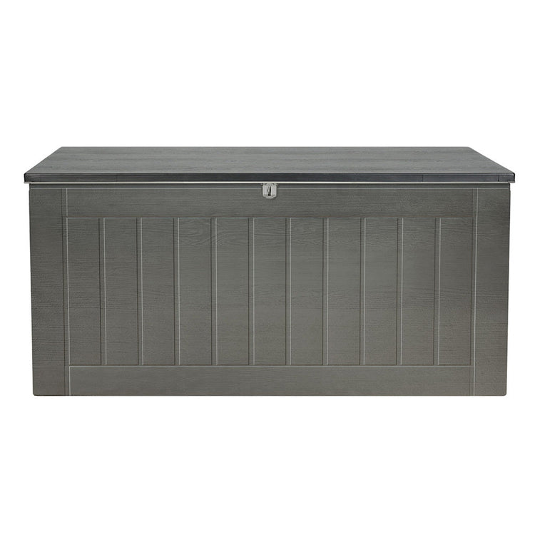 NNEDSZ Outdoor Storage Box 830L Container Lockable Garden Bench Tool Shed Black-2