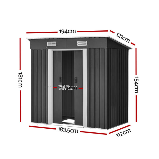 NNEDSZ Garden Shed Outdoor Storage Sheds Tool Workshop 1.94x1.21M with Base-1