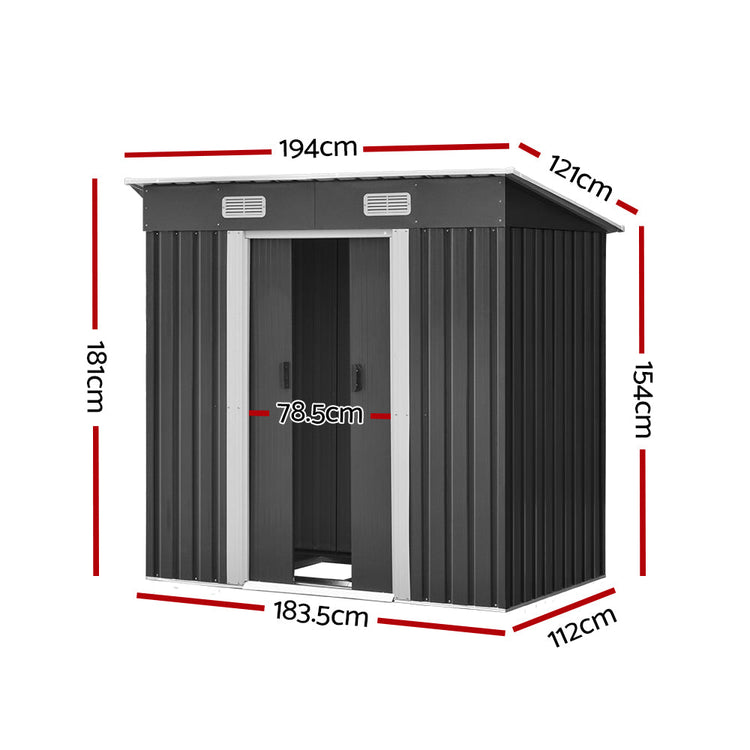 NNEDSZ Garden Shed Outdoor Storage Sheds Tool Workshop 1.94x1.21M with Base-1