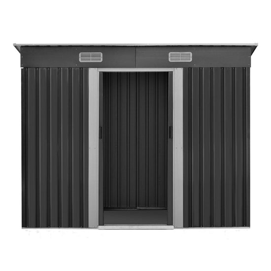 Giantz Garden Shed 2.38x1.31M Sheds Outdoor Storage Tool Metal Workshop Shelter Sliding Door-2