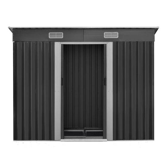 Giantz Garden Shed 2.38x1.31M w/Metal Base Sheds Outdoor Storage Tool Workshop Sliding Door-2