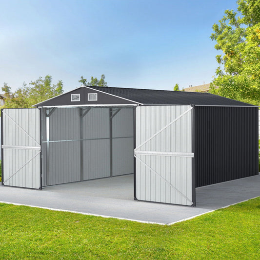 NNEDSZ Giantz Garden Shed Sheds Outdoor Storage 3x5.38M Tool Workshop House Shelter-0