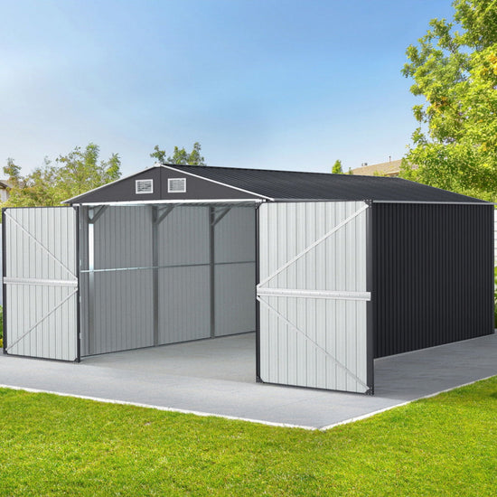NNEDSZ Giantz Garden Shed Sheds Outdoor Storage 3x5.38M Tool Workshop House Shelter-0