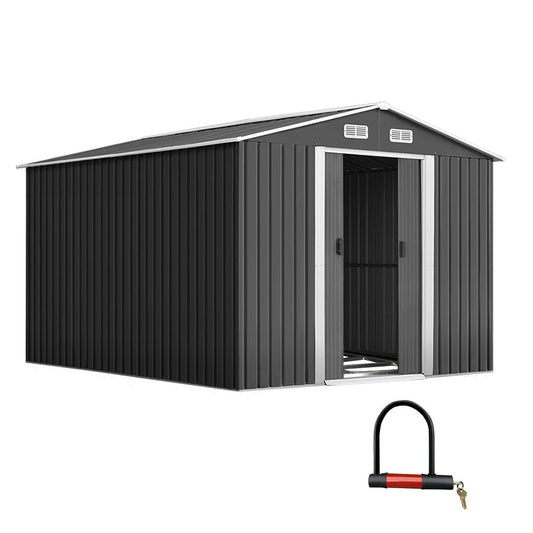 NNEDSZ Garden Shed Outdoor Storage Sheds Tool Workshop 2.6X3.89X2.02M with Base-0
