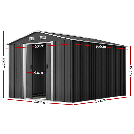 NNEDSZ Garden Shed Outdoor Storage Sheds Tool Workshop 2.6X3.89X2.02M with Base-1