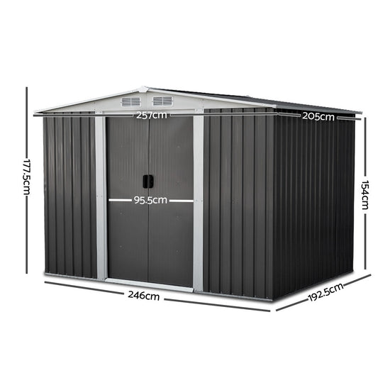 NNEDSZ Garden Shed Outdoor Storage Sheds Tool Workshop 2.57x2.05x1.78M-1
