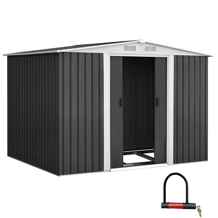 NNEDSZ Garden Shed Outdoor Storage Sheds Tool Workshop 2.58X2.07M with Base-0