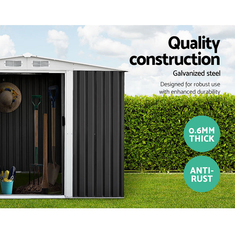 NNEDSZ Garden Shed Outdoor Storage Sheds Tool Workshop 2.58X2.07M with Base-4