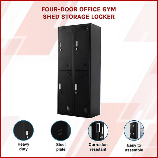 NNEDSZ Four-Door Office Gym Shed Storage Locker-2