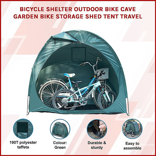 NNEDSZ Bicycle Shelter Outdoor Bike Cave Garden Bike Storage Shed Tent Travel-2