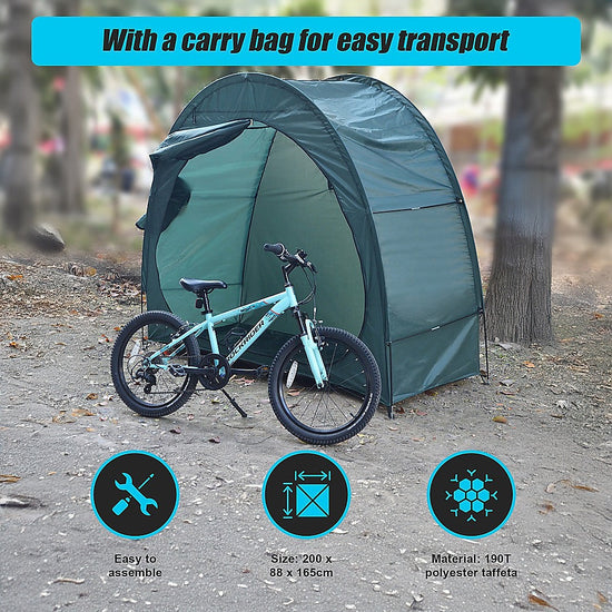 NNEDSZ Bicycle Shelter Outdoor Bike Cave Garden Bike Storage Shed Tent Travel-4