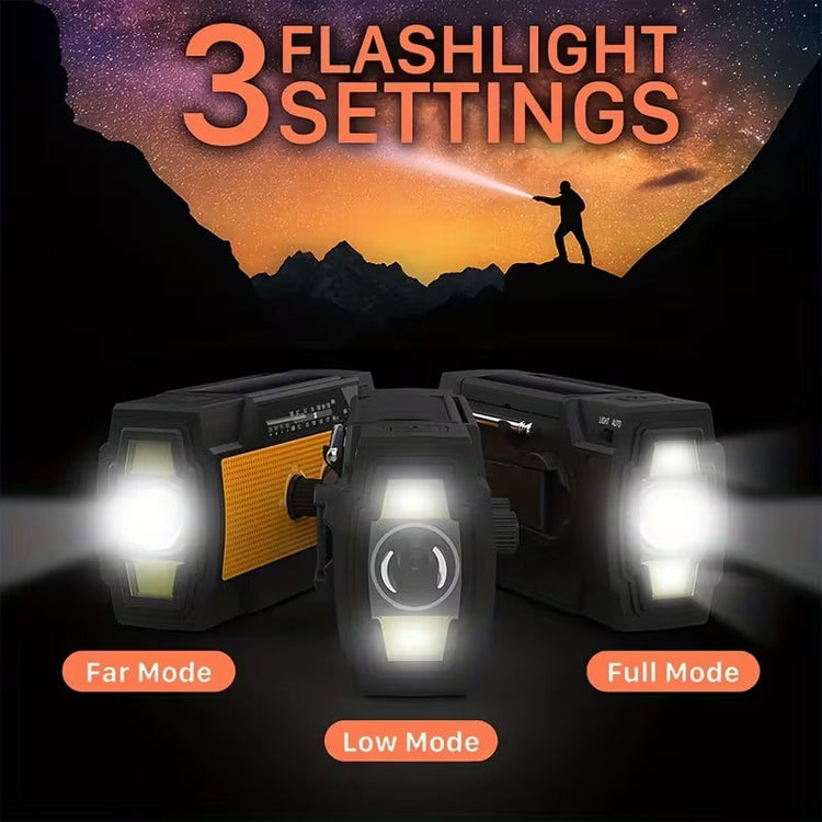 Portable Emergency Solar Radio with Flashlight-3