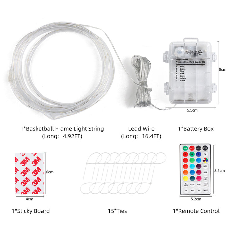 LED Basketball Hoop Lights, Remote Control 16 Color Good Gift-3