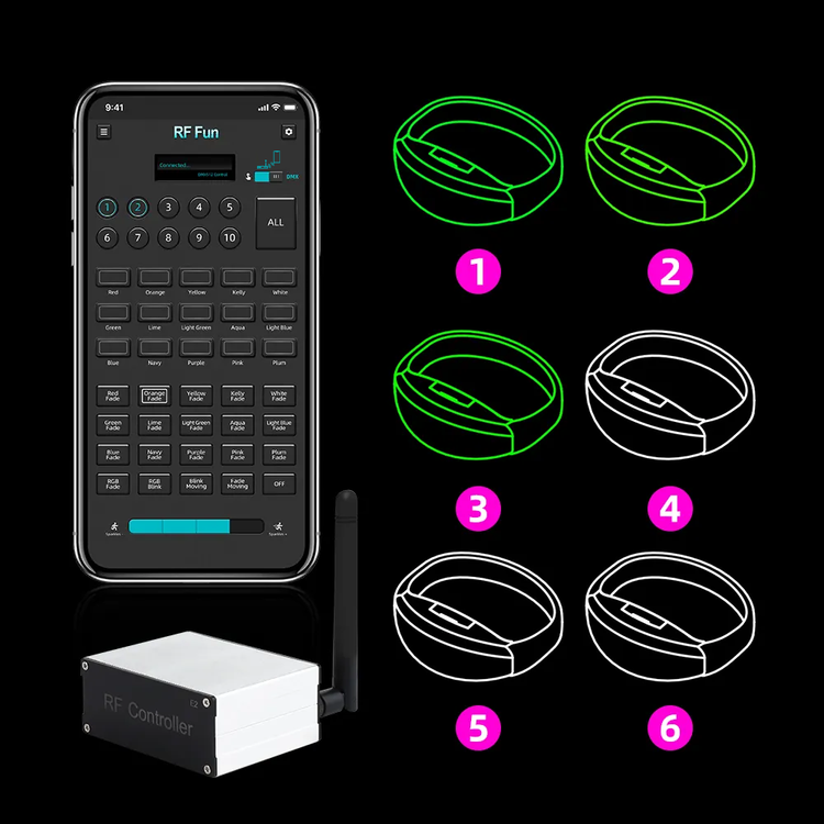 Mini APP Transmitter for Controlling LED Bracelets/LED Lightsticks/LED Lanyards-4