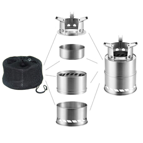 Outdoor Camping Furnace 15cm*20cm Deconstructable Wood Stoves Picnic-2