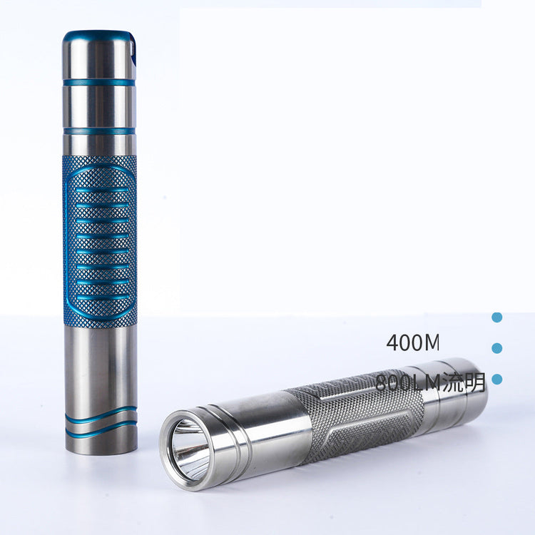 Titanium alloy ultra-bright flashlight with magnetic charging Hanheld Torch-1