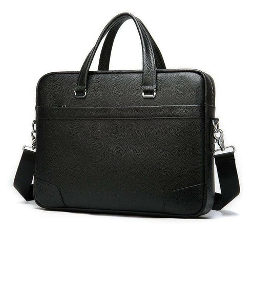 Men's Genuine Leather Laptop Briefcase Messenger Busienss Bags-1