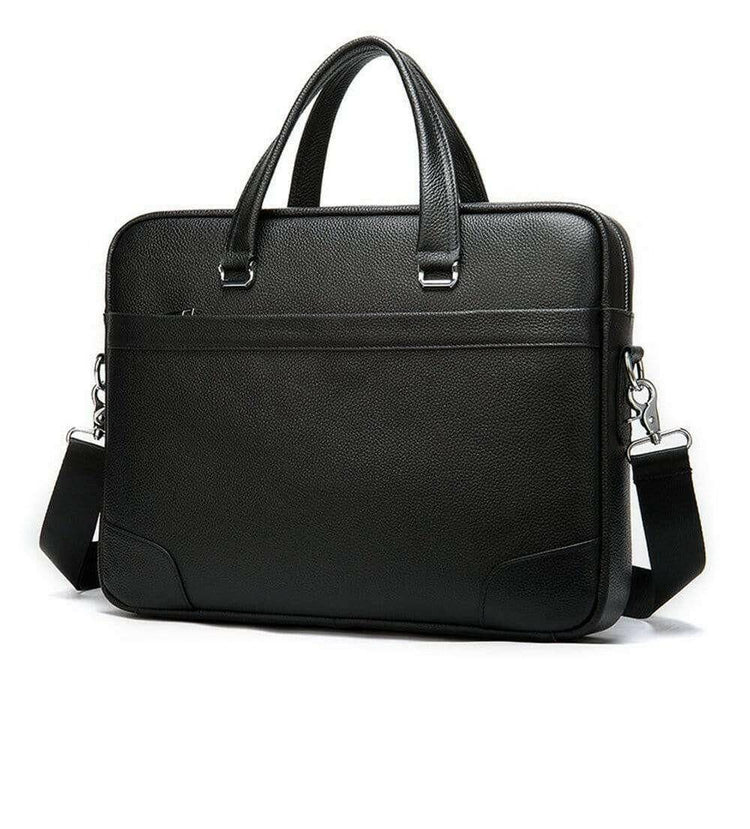 Men's Genuine Leather Laptop Briefcase Messenger Busienss Bags-1