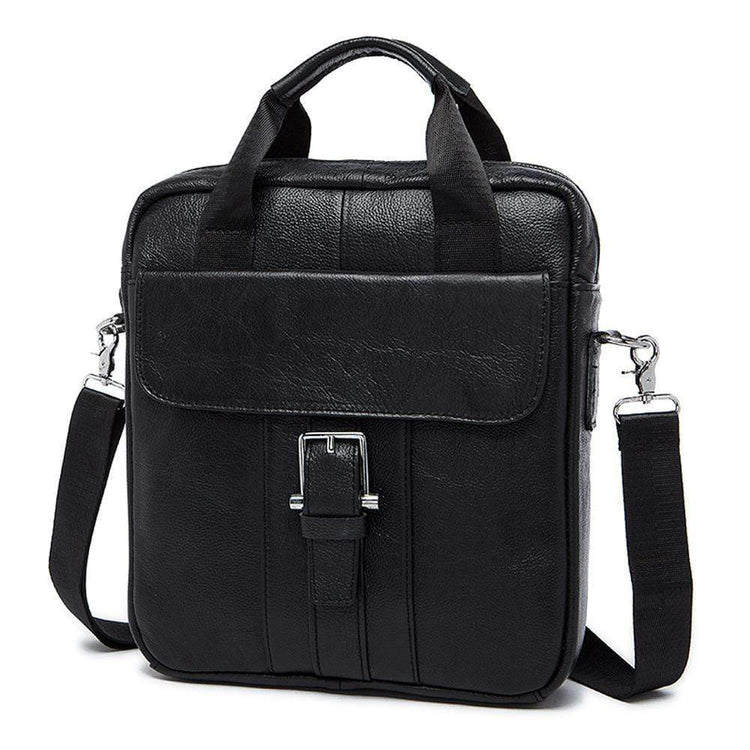 Rossie Viren Vertical Vintage Leather Laptop/Tablet Messenger Bag-3