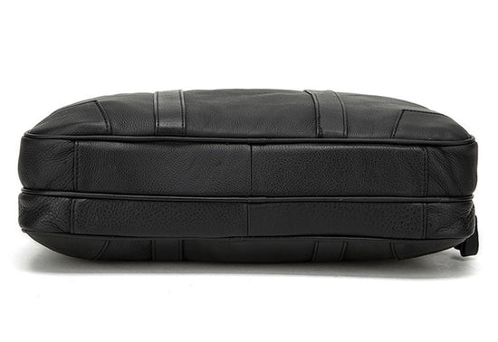 Rossie Viren Vintage  Classic Double  Zip Leather  Briefcase Work Bags-1