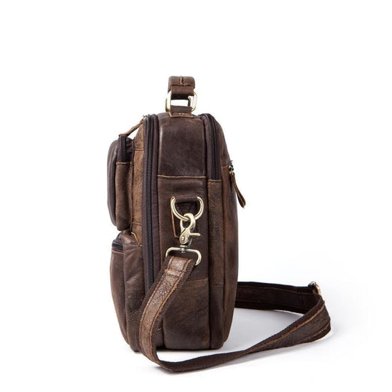 Rossie Viren  Vintage Crossbody Bag Two Pockets Front With Grab Handle And Long Shoulder Strap-3