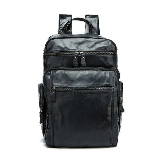 Rossie Viren  Vintage Leather Large Volume  Backpack,Rucksack,Knapsack For Men-1