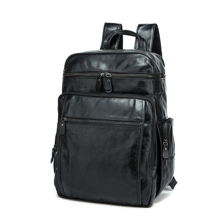 Rossie Viren  Vintage Leather Large Volume  Backpack,Rucksack,Knapsack For Men-3