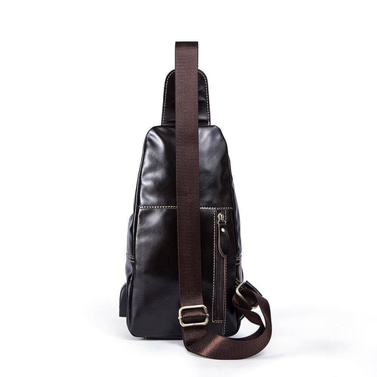Rossie Viren Vintage Leather Sling Bag Shoulder USB Charging Crossbody Men Chest Bags Outdoor Sport Travel Daypack-3