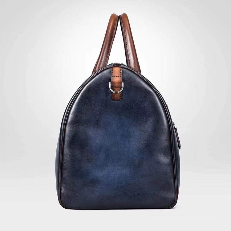 Vintage Leather Large Boston Duffle Bag, Leather Overnight Bag, Gym Bags,-2