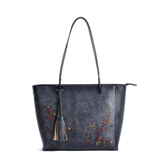 Vintage Leather Large Tote Shopper Bag-2
